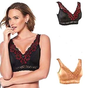 Set of 2 Rhonda Shear Bra, 1X